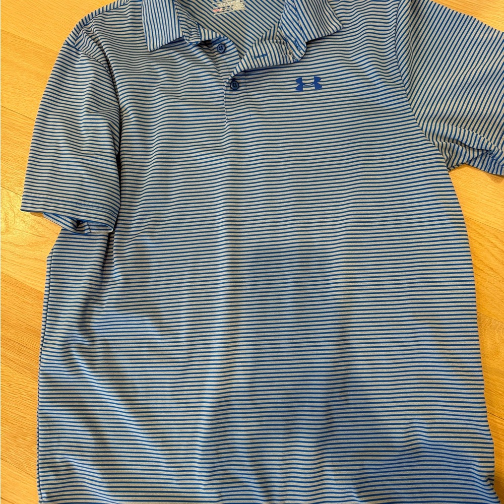 Under Armour Men's Navy and White Polo Shirt